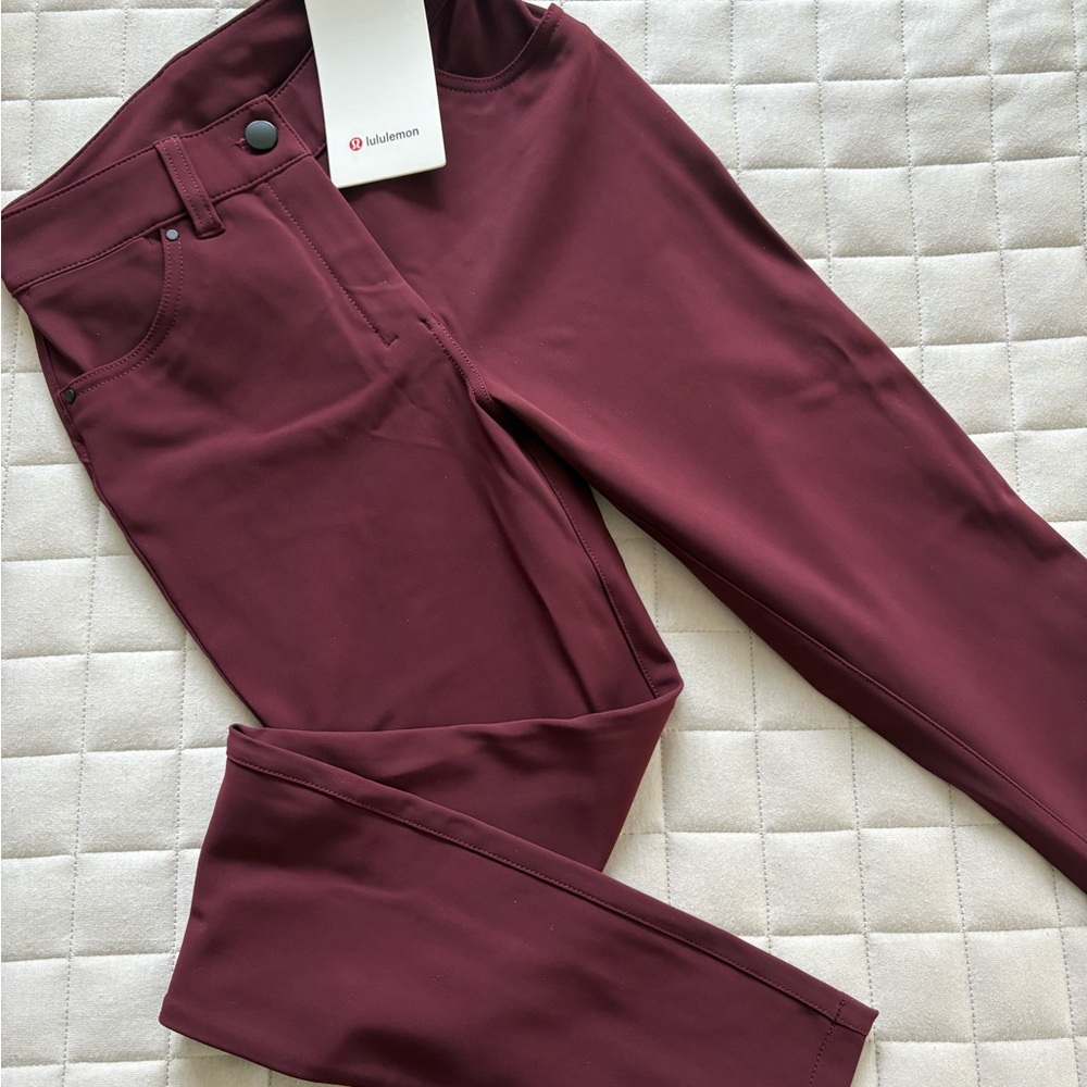 Lululemon City Sleek Slim-Fit High-Rise Pant in Garnet